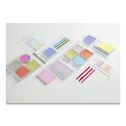 Noted by Post-it Brand Large Acrylic Tray, For (4) 3 x 3 Pads, Clear