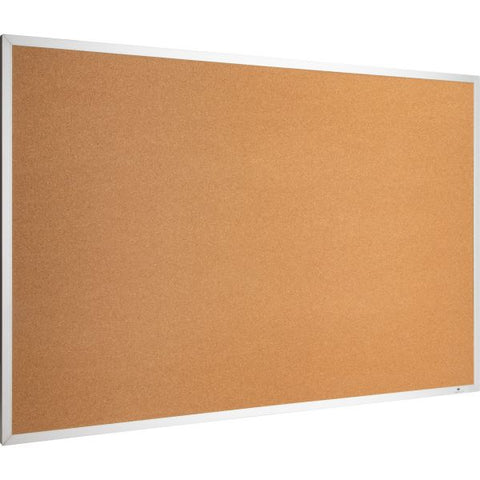 Lorell Aluminum Frame Cork Board 24" Height x 36" Width - Cork Surface - Long Lasting, Warp Resistant - Brown Aluminum Frame - 1 Each