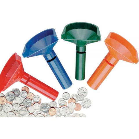 SteelMaster Color-Coded Coin Counting Tubes f/Pennies Through Quarters