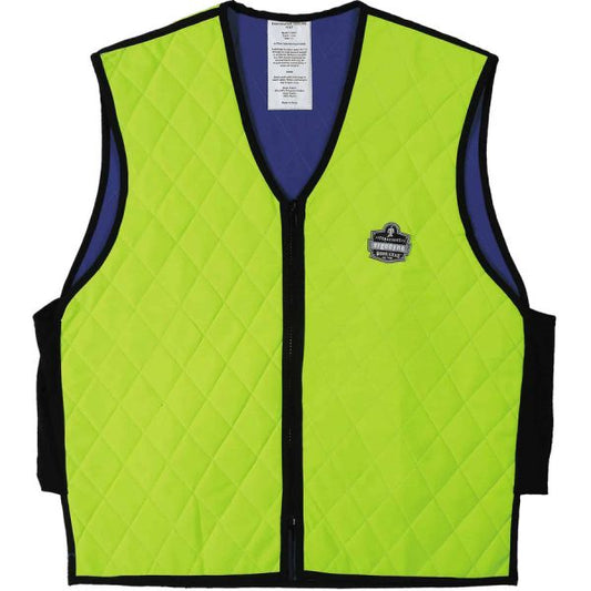 Ergodyne Chill-Its Evaporative Cooling Vest Large Size - Polymer, Nylon - 1 / Carton - Lime