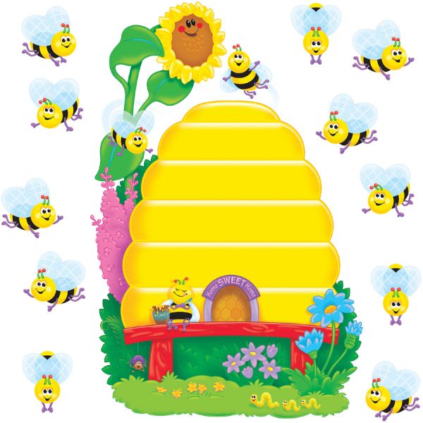 Busy Bees Job Chart Plus Bulletin Board Set 35" Beehive - 36 Bees