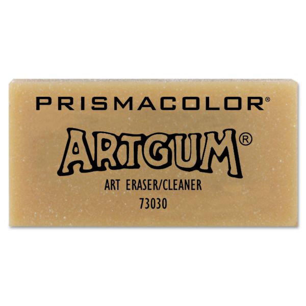 Prismacolor ARTGUM Eraser, For Pencil Marks, Rectangular Block, Large, Off White, Dozen