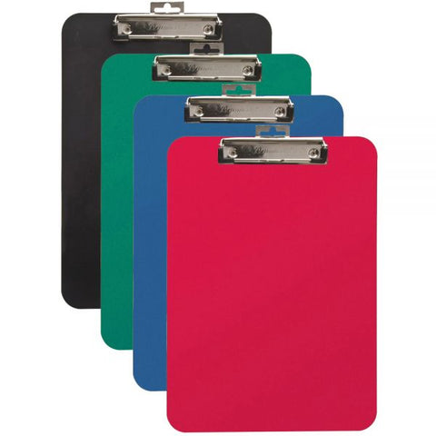 Mobile OPS Unbreakable Recycled Clipboard, 0.5" Clip Capacity, Holds 8.5 x 11 Sheets, Black