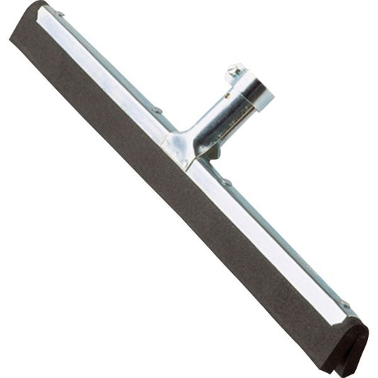 Ettore Wipe 'n Dry Floor Squeegee 22" Rubber Blade - Durable, Rust Resistant, Long Lasting - Steel Gray