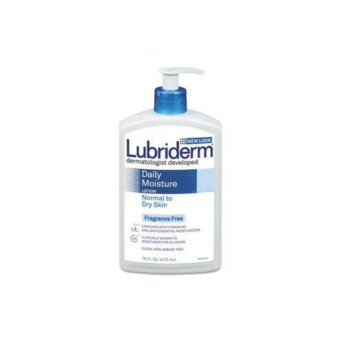 Lubriderm Skin Therapy Hand and Body Lotion, 16 oz Pump Bottle, 12/Carton