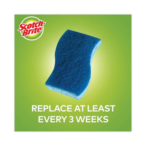 Scotch-Brite No Scratch Scrub Sponges 2.75" x 4.5" - Blue - 3/ Pack