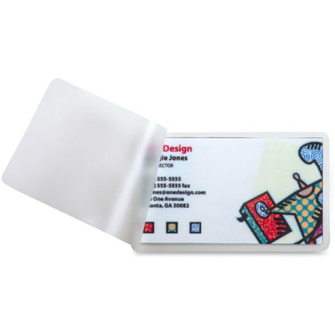 Business Source Business Card Laminating Pouches 2 1/4" x 3 3/4" - 5 mil Thickness - Clear - 100/ Box