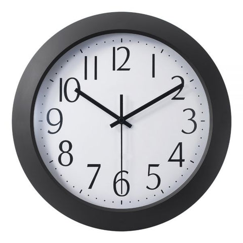 12" Flat-Panel Plastic Round Wall Clock