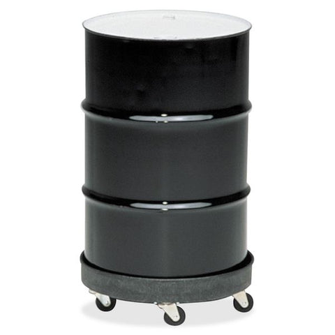 Rubbermaid Commercial Universal Drum Dolly 5 Casters - Plastic - Black - 1 Each