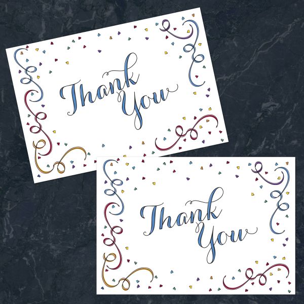 Great Papers! Party Elements Thank You Note Card and Envelope, 4.875" x 3.375" (folded), 20 count (2013332PK2)