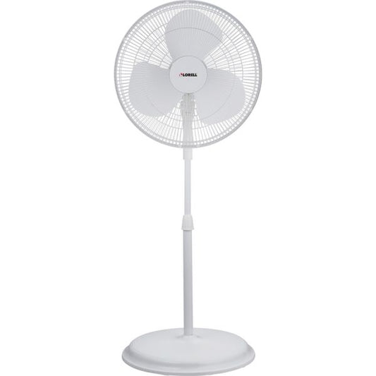 Lorell Pedestal Fan 16" Diameter - 3 Speed - Oscillating, Tilt Adjustment - 47.3" Height x 17.8" Width x 17.8" Depth - Plastic - White