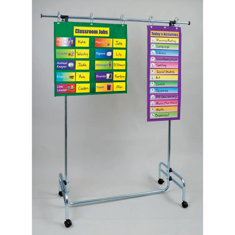 Pacon Chart Stand 78" x 77" - 5 Movable Rings