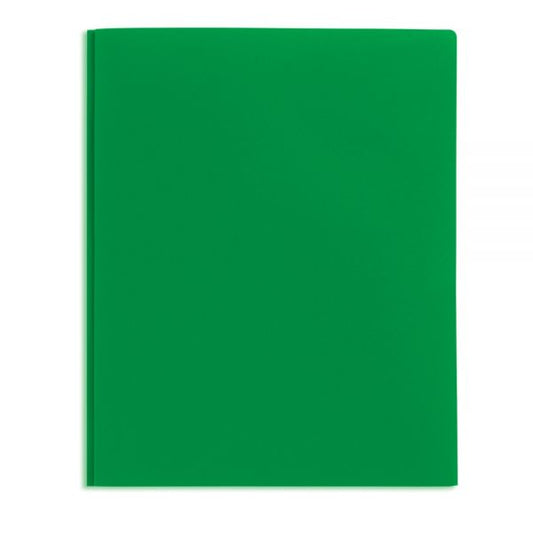 2-Pocket School-Grade Poly Folders With Prongs, 8-1/2" x 11", Assorted Colors, Pack Of 24