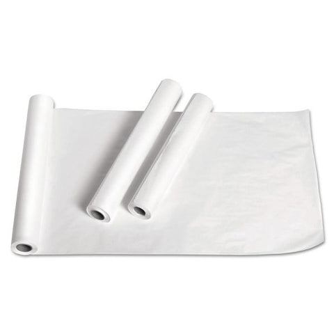 Medline Exam Table Paper, Deluxe Crepe, 18" x 125ft, White, 12 Rolls/Carton