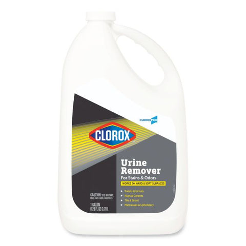 Clorox Urine Remover for Stains and Odors, 128 oz Refill Bottle, 4/Carton