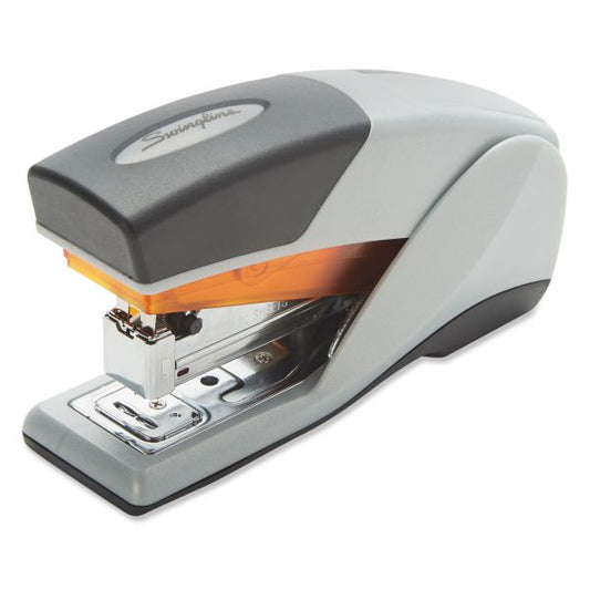 Swingline Optima 25 Reduced Effort Compact Stapler, 25-Sheet Capacity, Gray/Orange