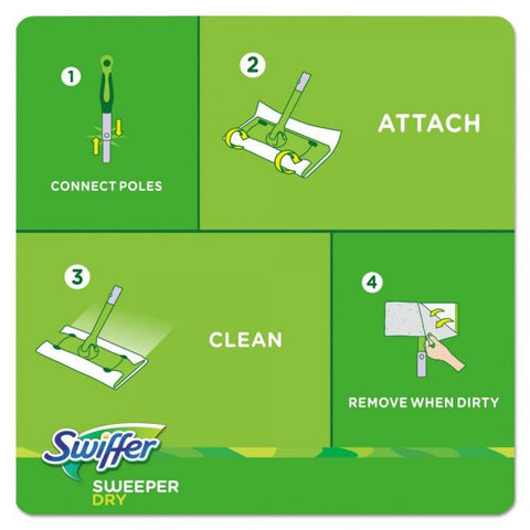 Swiffer Dry Refill Cloths, White, 10.4 x 8, 37/Box, 4 Boxes/Carton