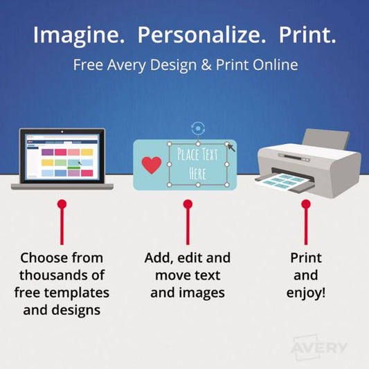 Avery Printable Postcards, Inkjet, 85 lb, 4 x 6, Matte White, 100 Cards, 2 Cards/Sheet, 50 Sheets/Box