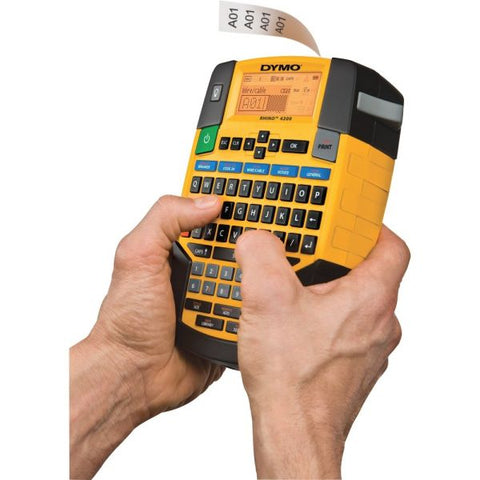 DYMO Rhino 4200 Basic Industrial Handheld Label Maker, 1 Line, 4.06 x 8.46 x 2.24