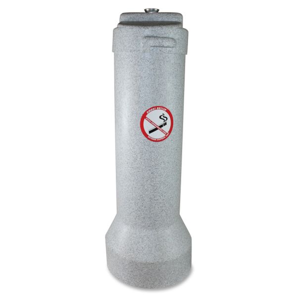 Butler Outdoor Smoker's Receptacle 25" Height x 9" Width - Aluminum, Steel - Gray Granite - 1 Each