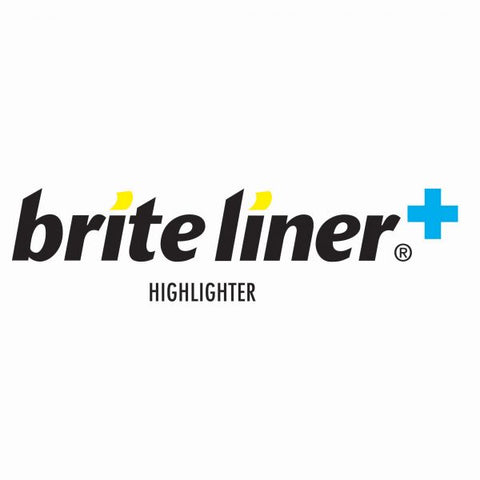 BIC Brite Liner Highlighter, Fluorescent Blue Ink, Chisel Tip, Blue/Black Barrel, Dozen