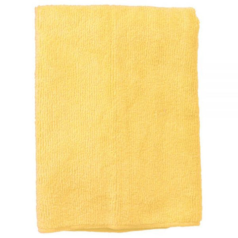 Wilen Standard Duty Microfiber Cloths, 16", Yellow, Pack Of 12