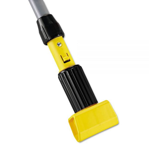 Rubbermaid Commercial Gripper Aluminum Mop Handle, 1.13" dia x 60", Gray/Yellow