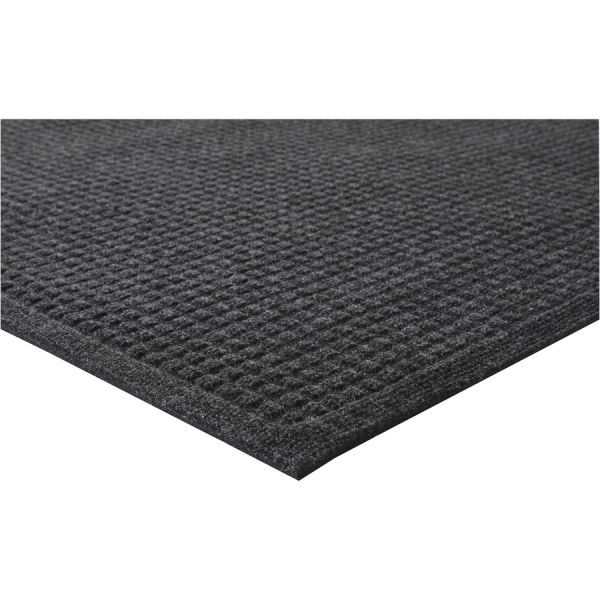 Genuine Joe Indoor Eternity Floor Mat 36" x 60" - Plastic, Rubber - Charcoal Gray