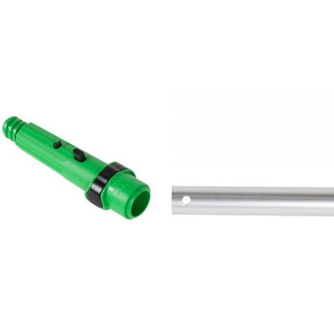 Unger Opti-Loc Extension Pole, 4 ft, Two Sections, Green/Silver