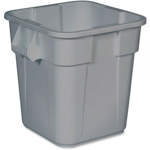 Rubbermaid Commercial Square Brute Container, 28 gal, Polyethylene, Gray