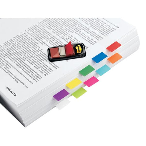 Post-it Flags Standard Page Flags in Dispenser, White, 50 Flags/Dispenser, 2 Dispensers/Pack