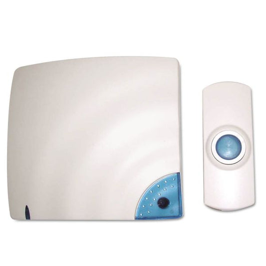 Tatco Wireless Doorbell, Battery Operated, 1.38 x 0.75 x 3.5, Bone