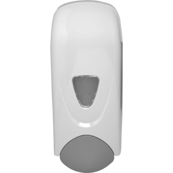 Genuine Joe Manual Foam Soap Dispenser White & Gray - 1,000 mL Capacity