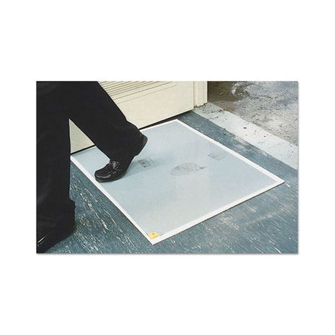 Crown Walk-N-Clean Dirt Grabber Mat 60-Sheet Refill Pad, 30 x 24, Gray