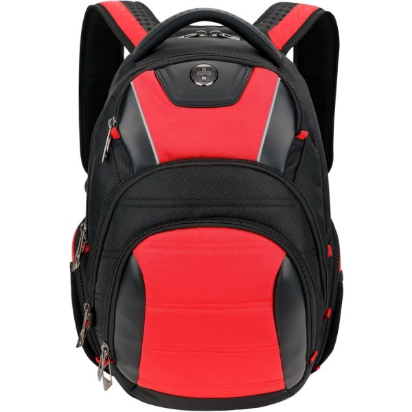 Swissdigital Design Anti-Bacterial Black and Red Backpack Travel Kit J14-41