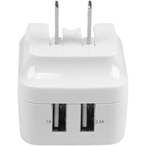 StarTech.com Travel USB Wall Charger - 2 Port - White - Universal Travel Adapter - International Power Adapter - USB Charger