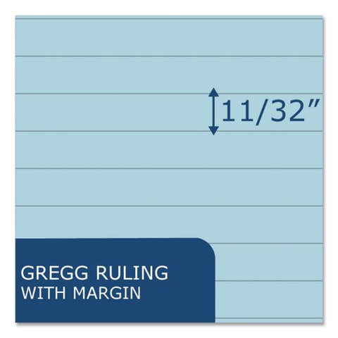 Enviroshades Perforated Steno Pads 6" x 9" - Gregg Ruled - Blue Paper - 80 Sheets/ Pack - 4 Pads