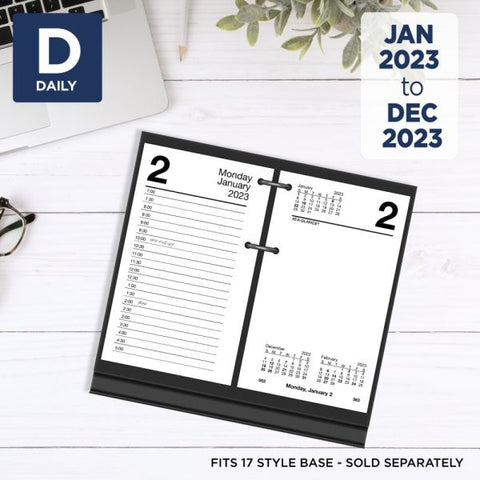 AT-A-GLANCE 2023 RY Daily Loose-Leaf Desk Calendar Refill, Standard, 3 1/2" x 6"