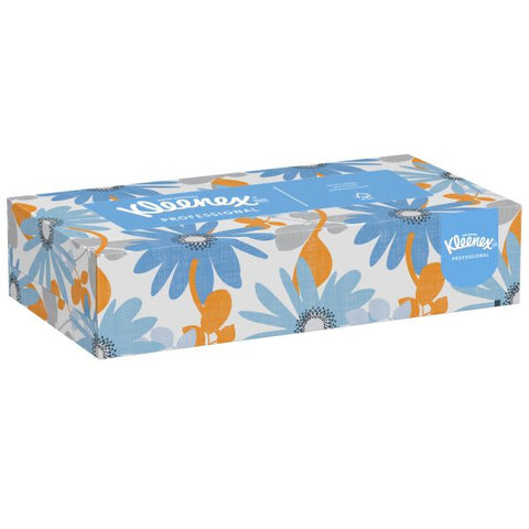 Kleenex White Facial Tissue for Business, 2-Ply, White, Pop-Up Box, 125 Sheets/Box, 48 Boxes/Carton