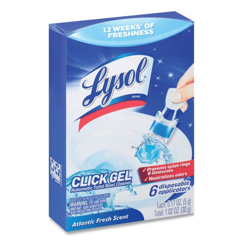 LYSOL Brand Click Gel Automatic Toilet Bowl Cleaner, Ocean Fresh, 6/Box, 4 Boxes/Carton