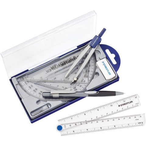 Staedtler Compass Math Set 9 Piece(s) - Blue - 1 Set