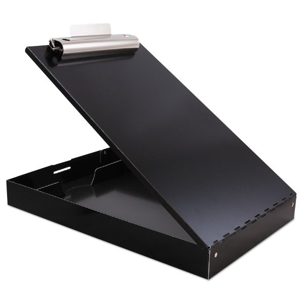 Saunders Redi-Rite Aluminum Storage Clipboard 8 1/2" x 11" - Aluminum - Black - 1 Each