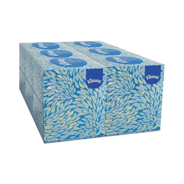 Kleenex Boutique White Facial Tissue for Business, Pop-Up Box, 2-Ply, 95 Sheets/Box, 6 Boxes/Pack, 6 Packs/Carton