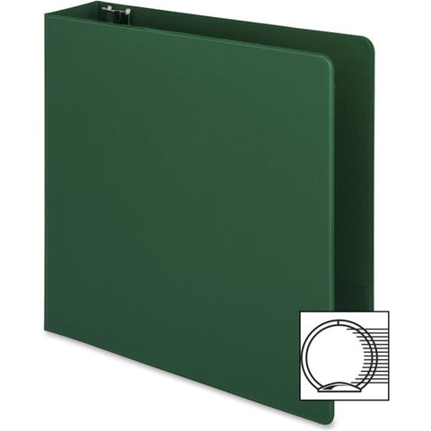 Business Source 2" 3-Ring Binder, Letter Size, Round Ring, Green