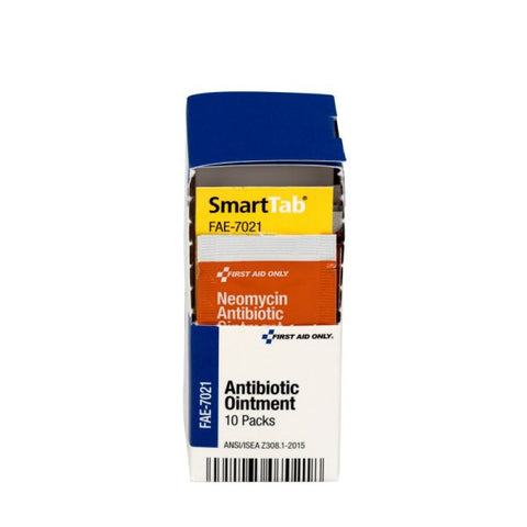 First Aid Only SmartCompliance Antibiotic Ointment, 0.9 g Packet, 10/Box