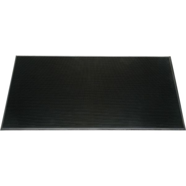 SKILCRAFT Heavy-Duty Outdoor Scraper Mat 32" x 24" - Rubber, Vinyl - Black