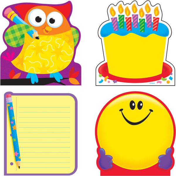 Trend Everyday Favorites Variety Pack Notepads 5" x 5" - Square - Multicolor - Acid-free, Adhesive - 4 / Pack