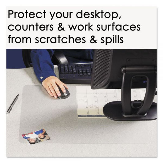 Artistic KrystalView Desk Pad with Antimicrobial Protection, Matte Finish, 22 x 17, Clear