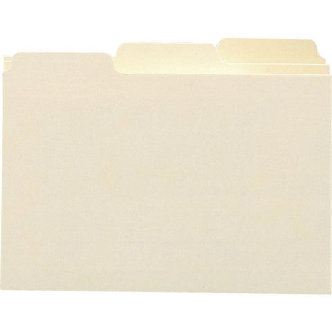 Smead Manila Card Guides, 1/3-Cut Top Tab, Blank, 3 x 5, Manila, 100/Box