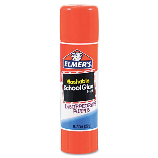 Elmer's Washable School Glue Stick, Purple, 0.77 oz, 1 Each